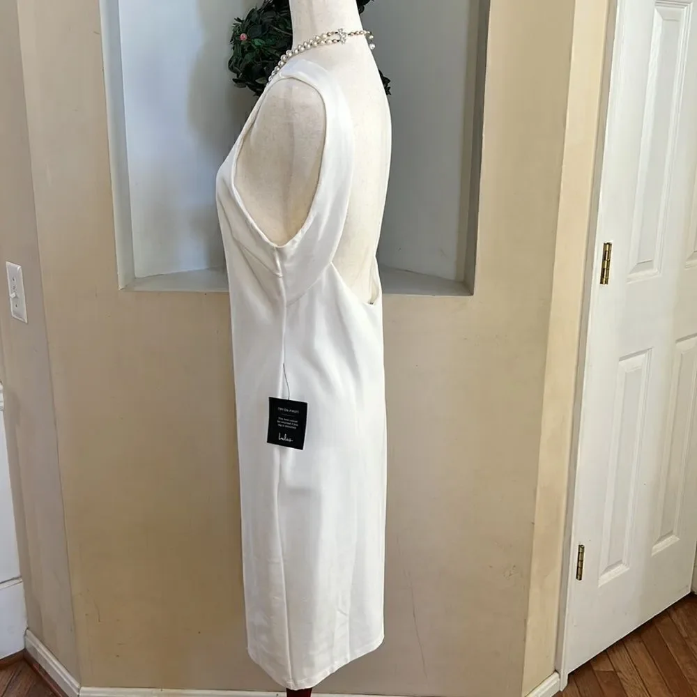 Lulu’s NEW w tags Womens size XL cream off white midi sleeveless dress